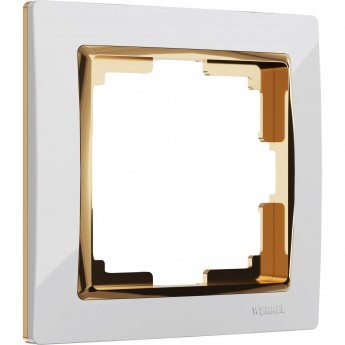 Рамка из пластика на 1 пост WERKEL SNABB W0011933 белый/золото