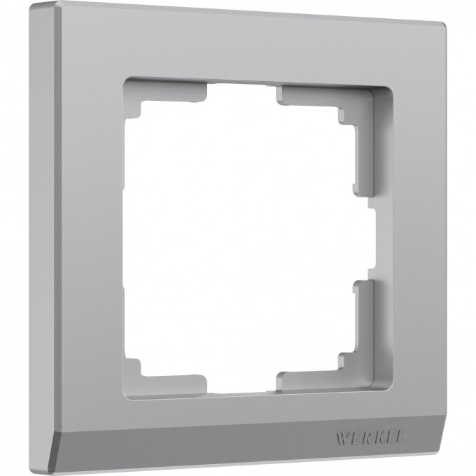Рамка из пластика на 1 пост WERKEL STARK W0011806 серебряный a050917 Рамка из пластика на 1 пост WERKEL STARK W0011806 серебряный a050917