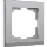 Рамка из пластика на 1 пост WERKEL STARK W0011806 серебряный
