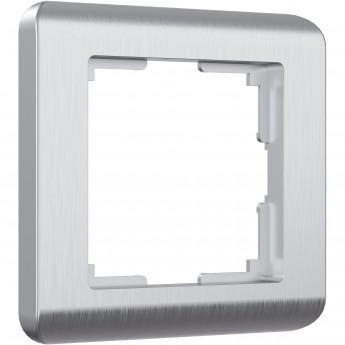 Рамка из пластика на 1 пост WERKEL STREAM W0012106 серебряный Рамка из пластика на 1 пост WERKEL STREAM W0012106 серебряный