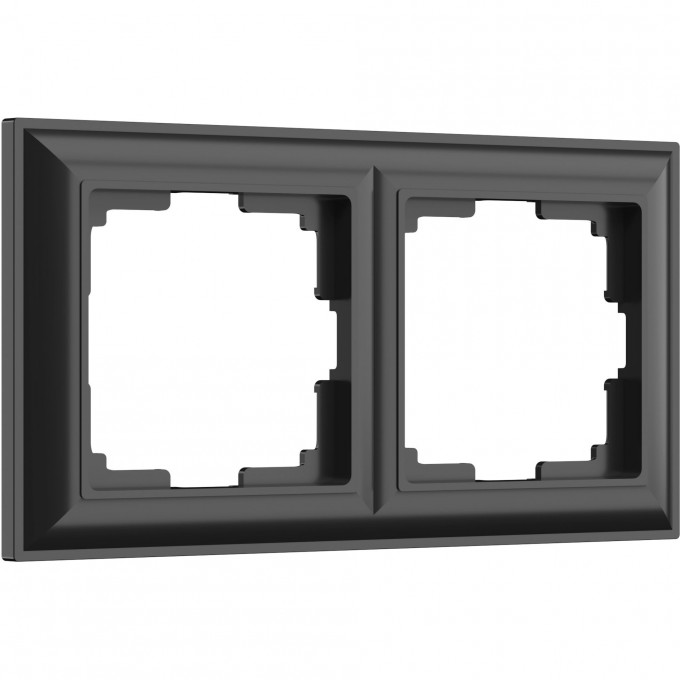 Рамка из пластика на 2 поста WERKEL FIORE W0022208 черный a051029 Рамка из пластика на 2 поста WERKEL FIORE W0022208 черный a051029
