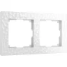 Рамка из пластика на 2 поста WERKEL HAMMER W0022401 белый