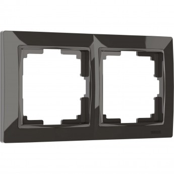 Рамка из пластика на 2 поста WERKEL SNABB BASIC W0022007 серо-коричневый