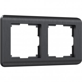 Рамка из пластика на 2 поста WERKEL STREAM W0022104 графит Рамка из пластика на 2 поста WERKEL STREAM W0022104 графит