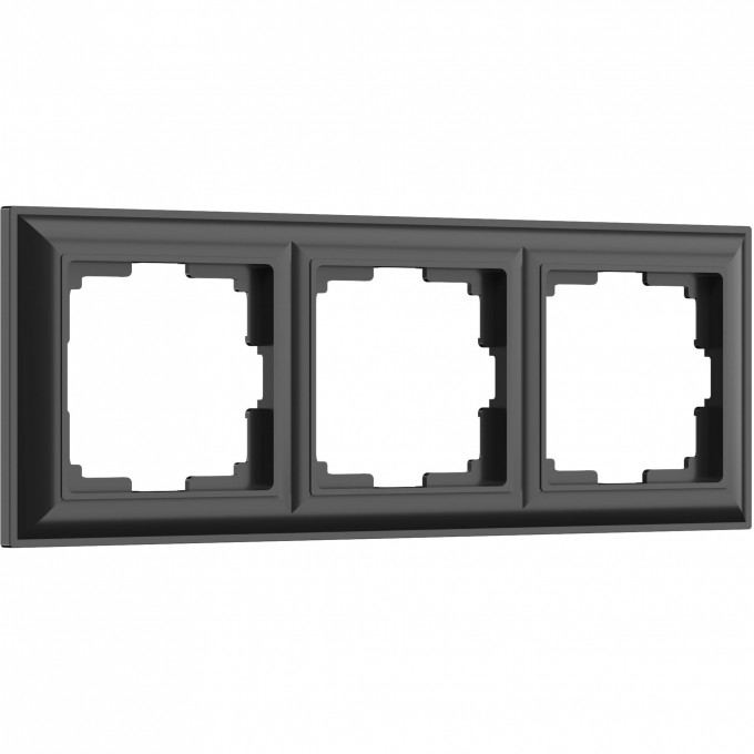Рамка из пластика на 3 поста WERKEL FIORE W0032208 черный a051026 Рамка из пластика на 3 поста WERKEL FIORE W0032208 черный a051026
