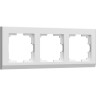 Рамка из пластика на 3 поста WERKEL STARK W0031801 белый