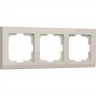 Рамка из пластика на 3 поста WERKEL STARK W0031803 слоновая кость