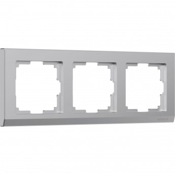 Рамка из пластика на 3 поста WERKEL STARK W0031806 серебряный