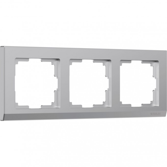Рамка из пластика на 3 поста WERKEL STARK W0031806 серебряный a050922 Рамка из пластика на 3 поста WERKEL STARK W0031806 серебряный a050922