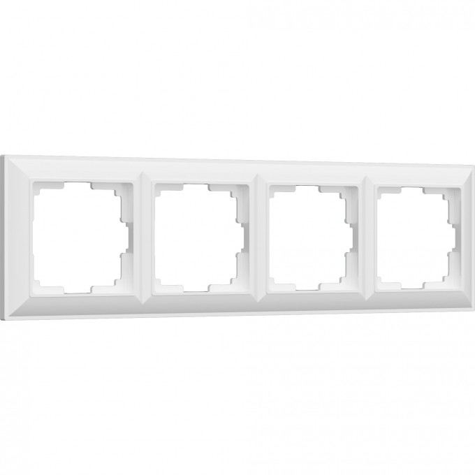 Рамка из пластика на 4 поста WERKEL FIORE W0042201 белый a051035 Рамка из пластика на 4 поста WERKEL FIORE W0042201 белый a051035