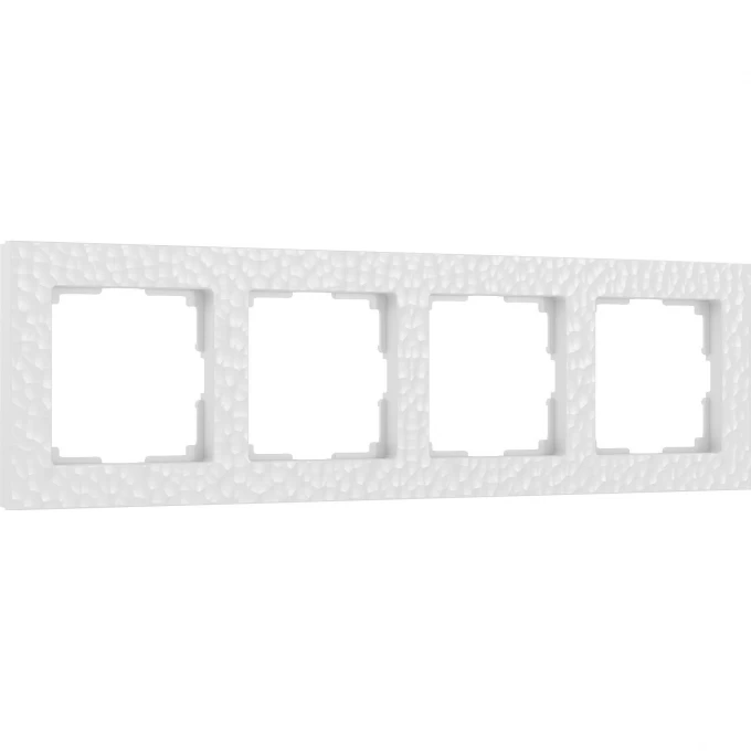 Рамка из пластика на 4 поста WERKEL HAMMER W0042401 белый a052523 Рамка из пластика на 4 поста WERKEL HAMMER W0042401 белый a052523
