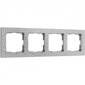 Рамка из пластика на 4 поста WERKEL HAMMER W0042406 серебряный