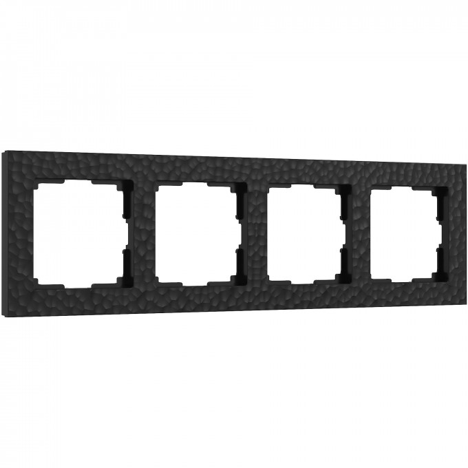 Рамка из пластика на 4 поста WERKEL HAMMER W0042408 черный a052527 Рамка из пластика на 4 поста WERKEL HAMMER W0042408 черный a052527