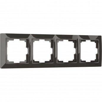 Рамка из пластика на 4 поста WERKEL SNABB BASIC W0042007 серо-коричневый