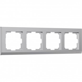 Рамка из пластика на 4 поста WERKEL STARK W0041806 серебряный