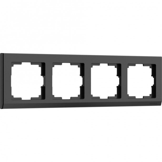 Рамка из пластика на 4 поста WERKEL STARK W0041808 черный a050913 Рамка из пластика на 4 поста WERKEL STARK W0041808 черный a050913