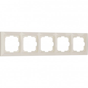 Рамка из пластика на 5 постов WERKEL SNABB BASIC W0052003 слоновая кость Рамка из пластика на 5 постов WERKEL SNABB BASIC W0052003 слоновая кость