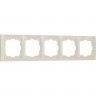 Рамка из пластика на 5 постов WERKEL SNABB BASIC W0052003 слоновая кость