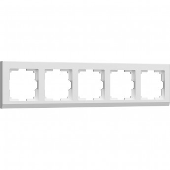 Рамка из пластика на 5 постов WERKEL STARK W0051801 белый
