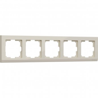 Рамка из пластика на 5 постов WERKEL STARK W0051803 слоновая кость