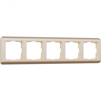 Рамка из пластика на 5 постов WERKEL STREAM W0052111 шампань Рамка из пластика на 5 постов WERKEL STREAM W0052111 шампань