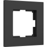 Рамка из поликарбоната WERKEL SLAB W0012908 на 1 пост, черный матовый a062799