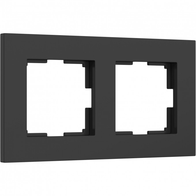 Рамка из поликарбоната WERKEL SLAB W0022908 на 2 поста, черный матовый a062800 Рамка из поликарбоната WERKEL SLAB W0022908 на 2 поста, черный матовый a062800