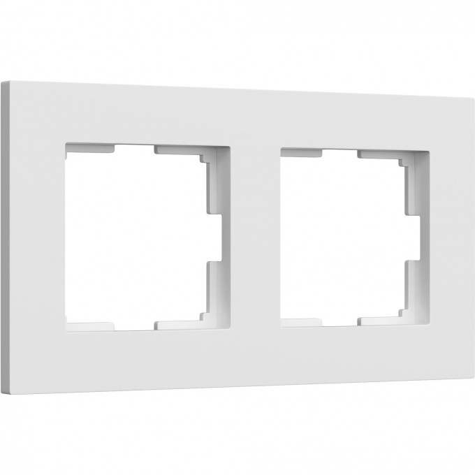 Рамка из поликарбоната WERKEL SLAB W0022961 на 2 поста, белый матовый a062795 Рамка из поликарбоната WERKEL SLAB W0022961 на 2 поста, белый матовый a062795