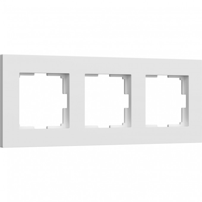 Рамка из поликарбоната WERKEL SLAB W0032961 на 3 поста, белый матовый a062796 Рамка из поликарбоната WERKEL SLAB W0032961 на 3 поста, белый матовый a062796