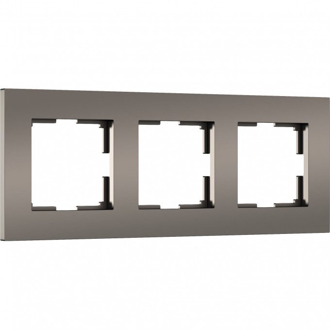 Рамка из поликарбоната WERKEL SLAB W0032963 на 3 поста, бронза матовый a062814 Рамка из поликарбоната WERKEL SLAB W0032963 на 3 поста, бронза матовый a062814