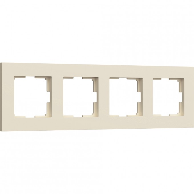 Рамка из поликарбоната WERKEL SLAB W0042962 на 4 поста, айвори матовый a062809 Рамка из поликарбоната WERKEL SLAB W0042962 на 4 поста, айвори матовый a062809