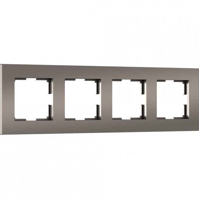 Рамка из поликарбоната WERKEL SLAB W0042963 на 4 поста, бронза матовый a062816 Рамка из поликарбоната WERKEL SLAB W0042963 на 4 поста, бронза матовый a062816
