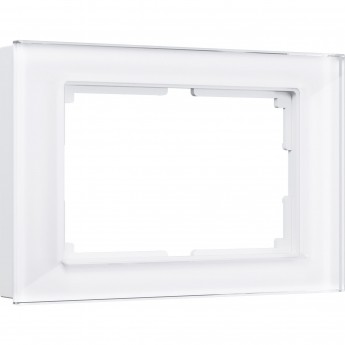 Рамка из стекла для двойной розетки WERKEL FAVORIT W0081101 белый