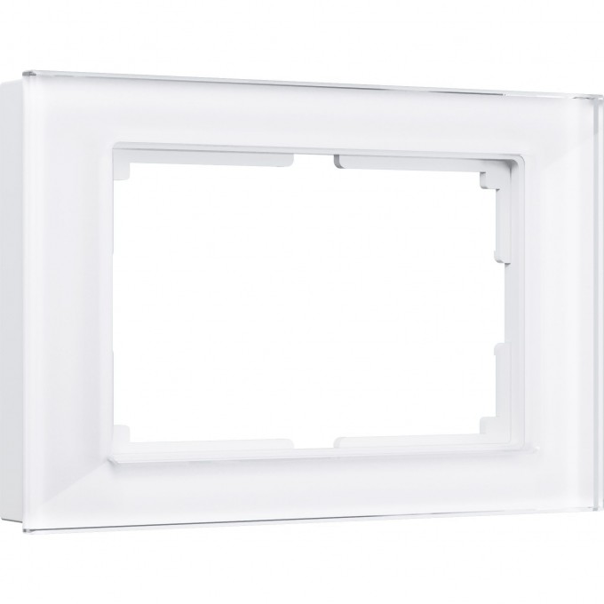 Рамка из стекла для двойной розетки WERKEL FAVORIT W0081101 белый a051191 Рамка из стекла для двойной розетки WERKEL FAVORIT W0081101 белый a051191