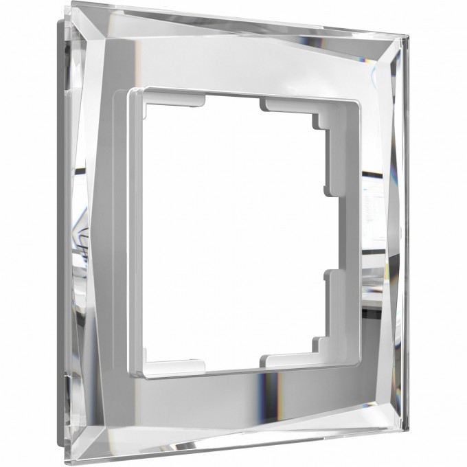 Рамка из стекла на 1 пост WERKEL DIAMANT W0011220 зеркальный a051017 Рамка из стекла на 1 пост WERKEL DIAMANT W0011220 зеркальный a051017