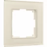 Рамка из стекла на 1 пост WERKEL FAVORIT W0011141 молочный a058813