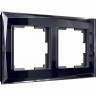 Рамка из стекла на 2 поста WERKEL DIAMANT W0021208 черный