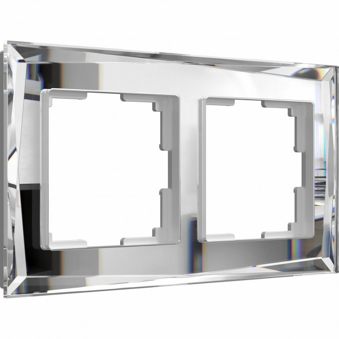 Рамка из стекла на 2 поста WERKEL DIAMANT W0021220 зеркальный a051015 Рамка из стекла на 2 поста WERKEL DIAMANT W0021220 зеркальный a051015