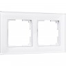 Рамка из стекла на 2 поста WERKEL FAVORIT W0021101 белый