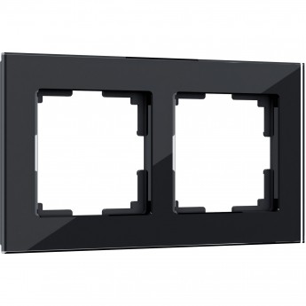 Рамка из стекла на 2 поста WERKEL FAVORIT W0021108 черный
