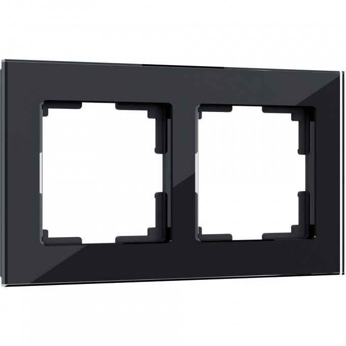 Рамка из стекла на 2 поста WERKEL FAVORIT W0021108 черный a051439 Рамка из стекла на 2 поста WERKEL FAVORIT W0021108 черный a051439