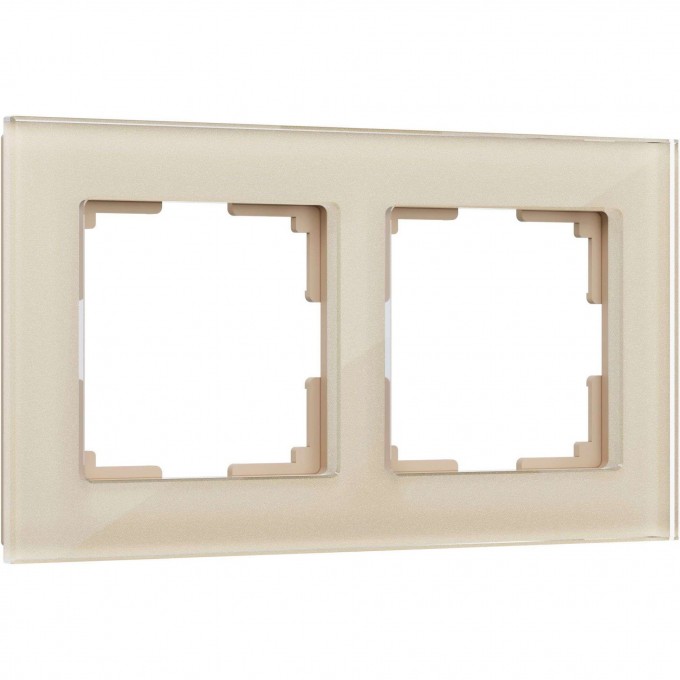 Рамка из стекла на 2 поста WERKEL FAVORIT W0021111 шампань a050796 Рамка из стекла на 2 поста WERKEL FAVORIT W0021111 шампань a050796