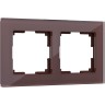Рамка из стекла на 2 поста WERKEL FAVORIT W0021118 мокко a051098