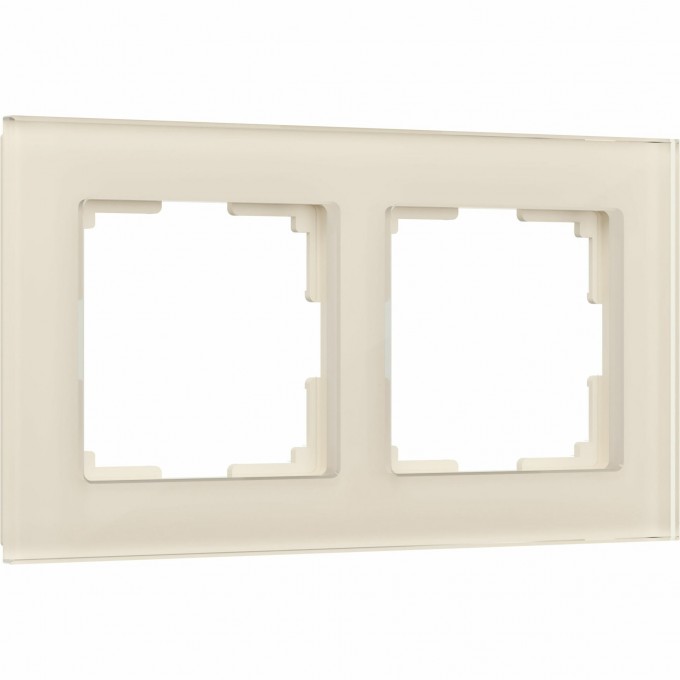 Рамка из стекла на 2 поста WERKEL FAVORIT W0021141 молочный a058814 Рамка из стекла на 2 поста WERKEL FAVORIT W0021141 молочный a058814
