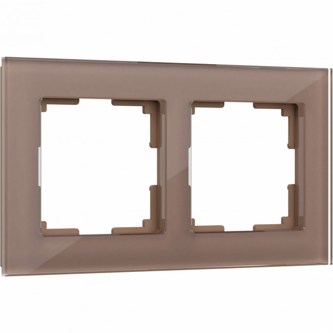 Рамка из стекла на 2 поста WERKEL FAVORIT W0021142 латте a058819 Рамка из стекла на 2 поста WERKEL FAVORIT W0021142 латте a058819