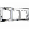 Рамка из стекла на 3 поста WERKEL DIAMANT W0031220 зеркальный