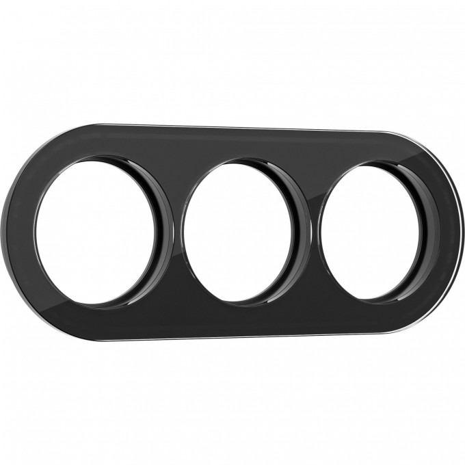 Рамка из стекла на 3 поста WERKEL FAVORIT RUNDA W0035108 черный a051633 Рамка из стекла на 3 поста WERKEL FAVORIT RUNDA W0035108 черный a051633