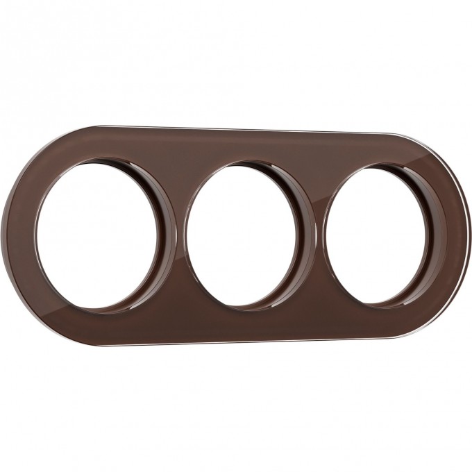 Рамка из стекла на 3 поста WERKEL FAVORIT RUNDA WL21-frame-03 коричневый a044900 Рамка из стекла на 3 поста WERKEL FAVORIT RUNDA WL21-frame-03 коричневый a044900