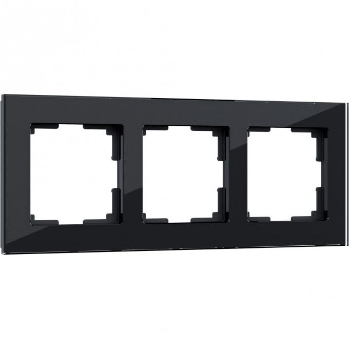 Рамка из стекла на 3 поста WERKEL FAVORIT W0031108 черный a051440 Рамка из стекла на 3 поста WERKEL FAVORIT W0031108 черный a051440