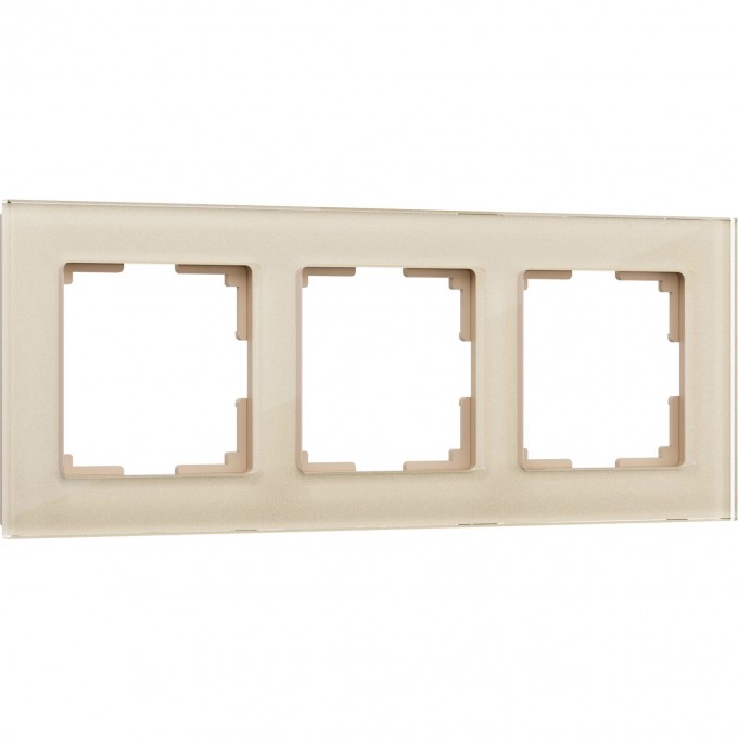 Рамка из стекла на 3 поста WERKEL FAVORIT W0031111 шампань a050792 Рамка из стекла на 3 поста WERKEL FAVORIT W0031111 шампань a050792